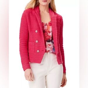 NIC+ZOE Fuchsia Textured Blazer